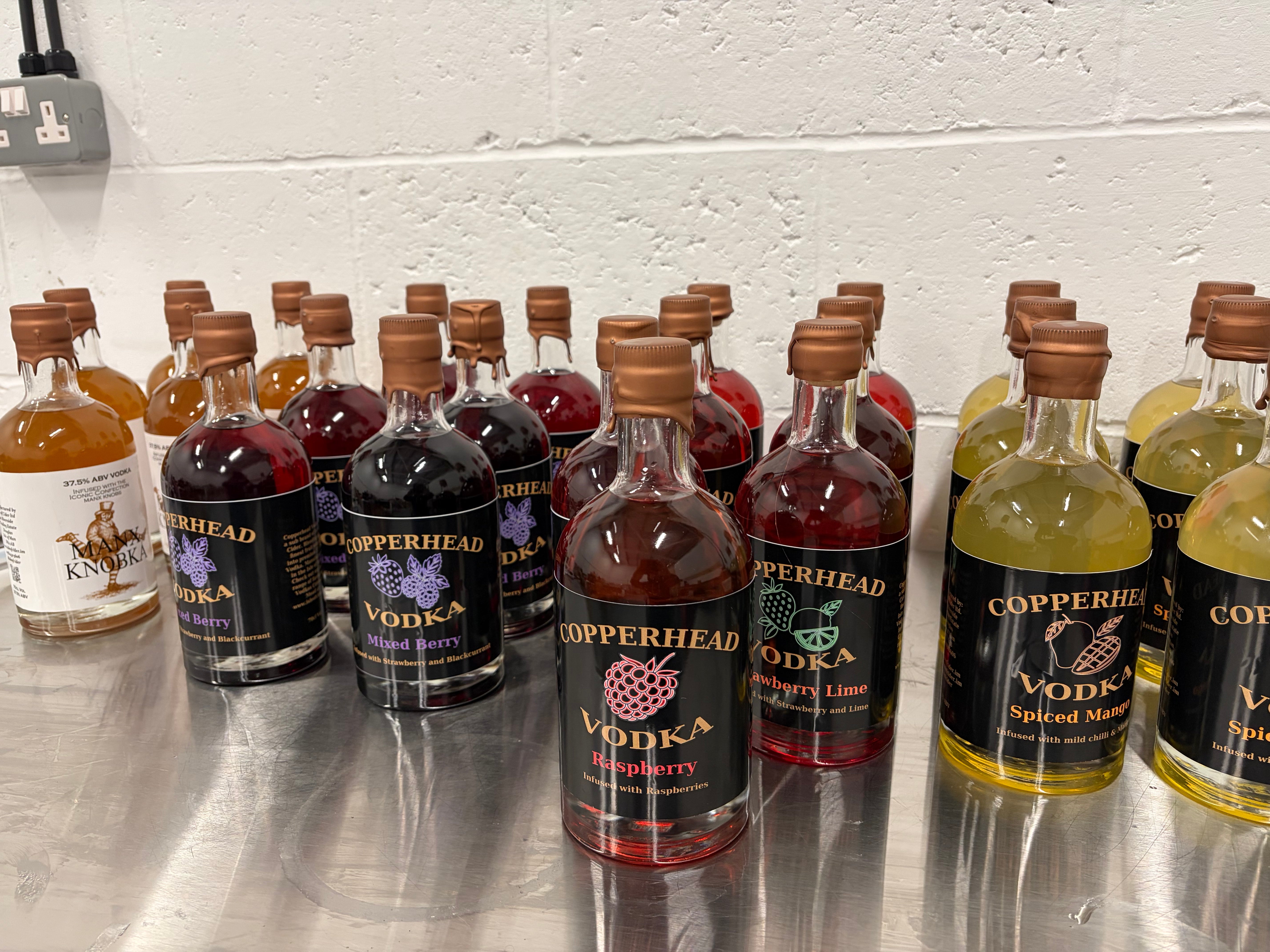 Manx Vodka Range - Flavoured Vodkas blended here with Green Mann Sprin ...