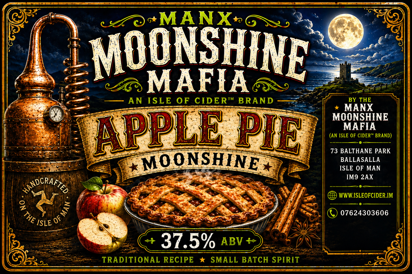 Apple Pie Moonshine 37.5% 700ml bottles