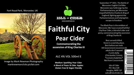 Faithful City Pear Cider single bottle
