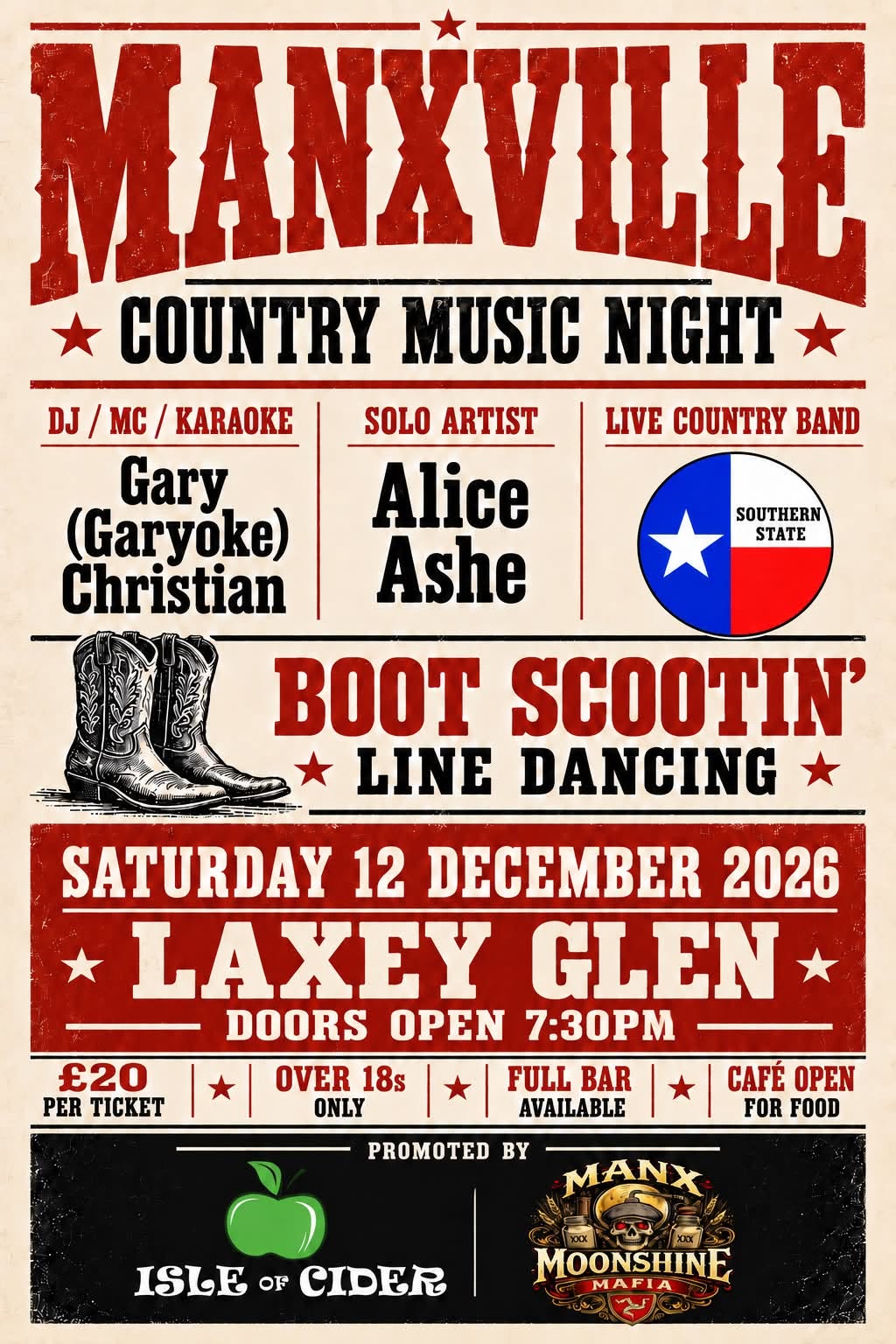 Manxville @ The Laxey Glen December 12th 2026